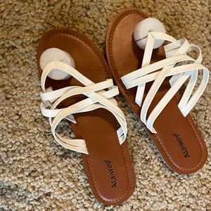 White straps sandals